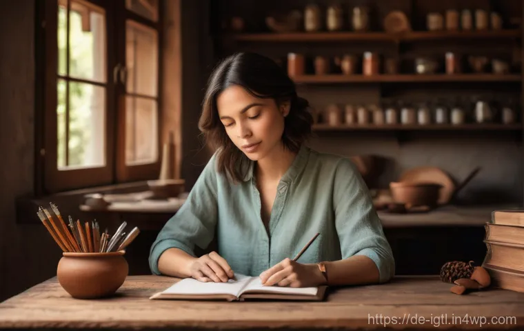 디지털 컴패니언십과 사용자 참여 증진 - **Prompt:** A warm and inviting scene of a female blogger, in her late 30s to early 40s, with a genu...